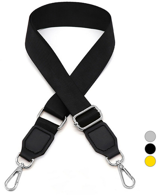 라라피엘 단색 웨빙 스트랩 패턴 블랙 가방끈