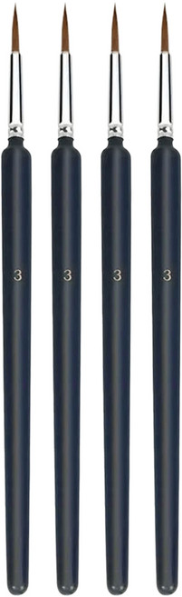 극세 브러시 붓 16, 3호, 4개