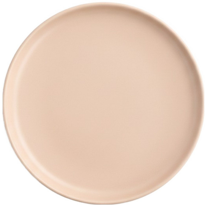 Homely Zakka 莫蘭迪啞光釉陶瓷餐具 圓平盤, 莫蘭迪粉, 1個