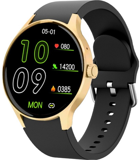 Ergotech 人因科技 心率血氧藍牙通話手錶 SW300 1.43吋AMOLED陽光下可直視 精準血氧檢測 心率異常警報, 耀石黑