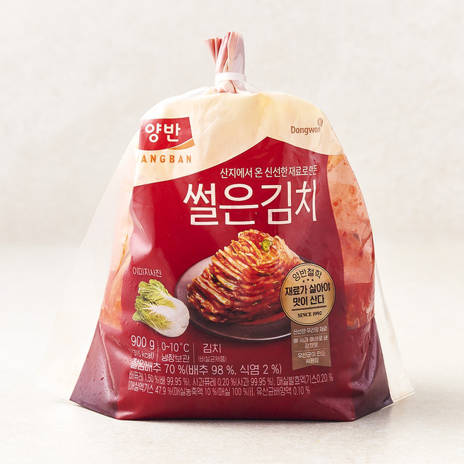 양반 동원 썰은 김치, 900g, 1개