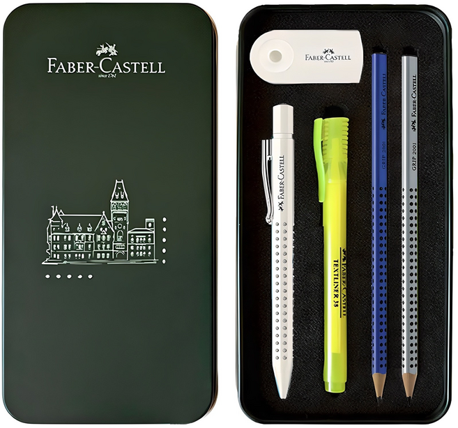 파버카스텔 필기구 그립 샤프 기프트 문구세트, 코코넛밀크 + 랜덤 발송, 1세트