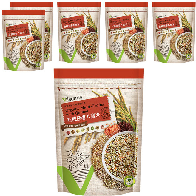 Vilson 米森 有機藜麥八寶米, 900g, 6包