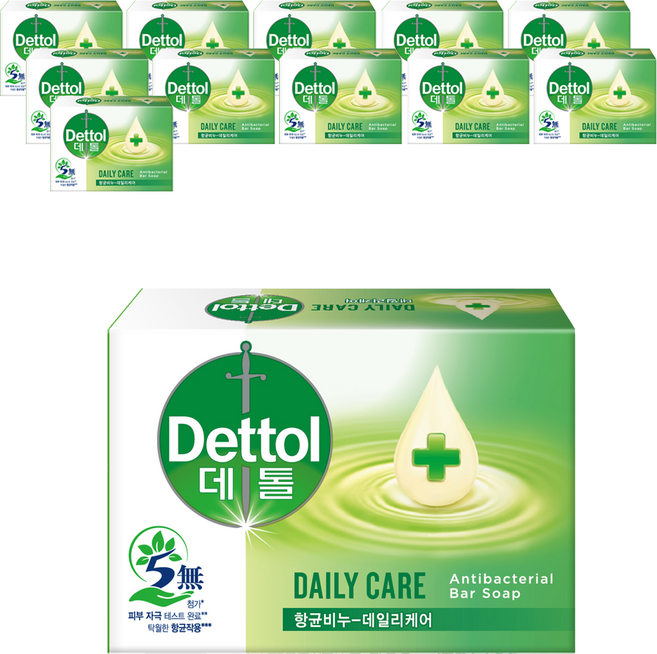 데톨 향균비누 데일리케어, 100g, 12개입