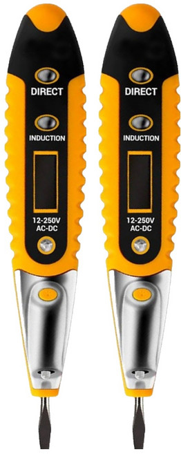 Neon 台灣霓虹 數字顯示LED燈電工測電筆2入組 143 x 26mm, 1組