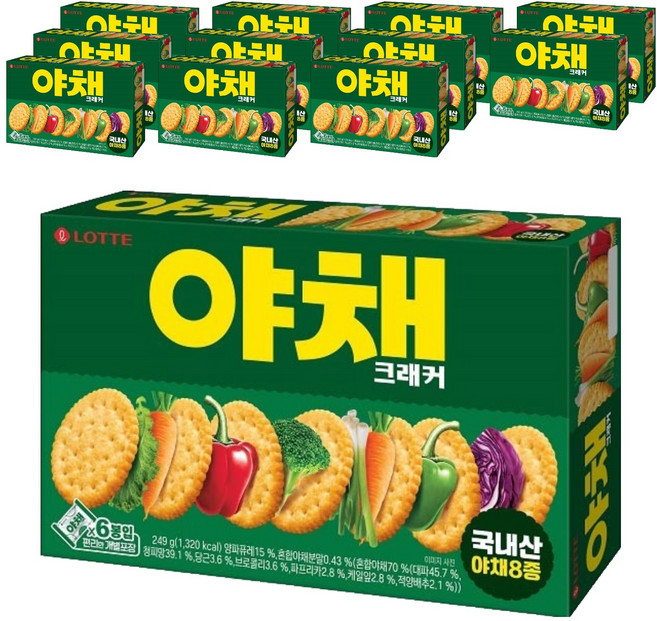 롯데야채크래커, 249g, 12개