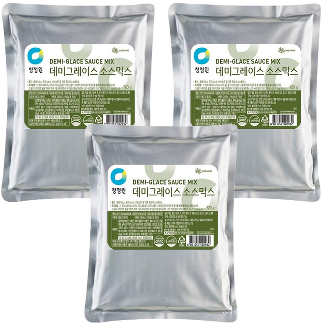 청정원 데미그레이스 소스믹스, 720g, 3개