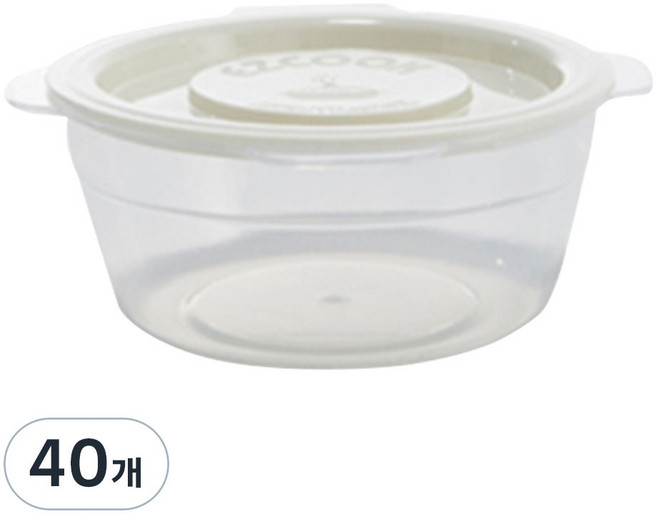 이지앤프리 냉동 국 보관용기 아이보리, 40개, 650ml