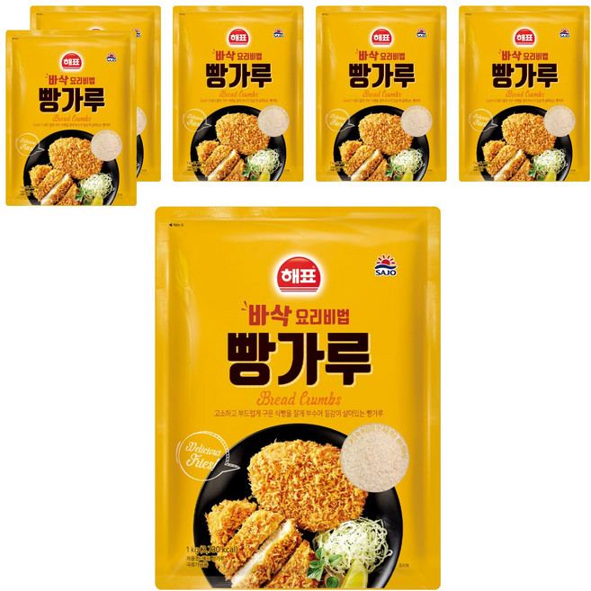 해표 빵가루, 1kg, 6개