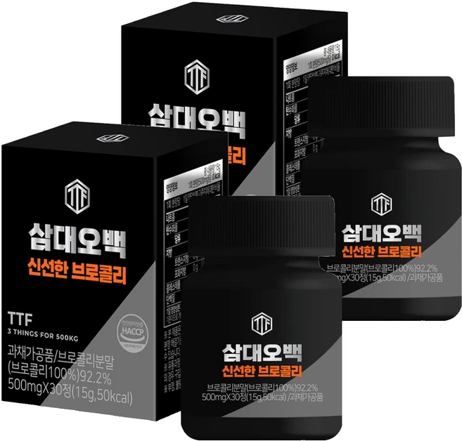 삼대오백 신선한 브로콜리 정제 30정, 15g, 2개 - 쿠팡