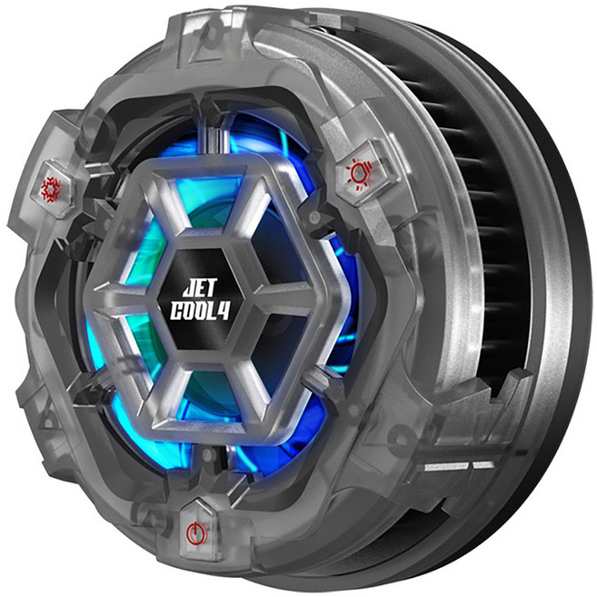 조이트론 급속쿨링 핸드폰 쿨러 스마트폰 아이폰 맥세이프 호환 발열 냉각 제트쿨4, 블랙 + 반투명, 1개