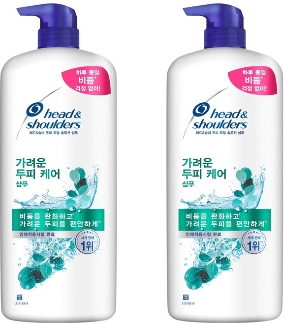 헤드앤숄더 가려운두피케어 샴푸, 1.2L, 2개