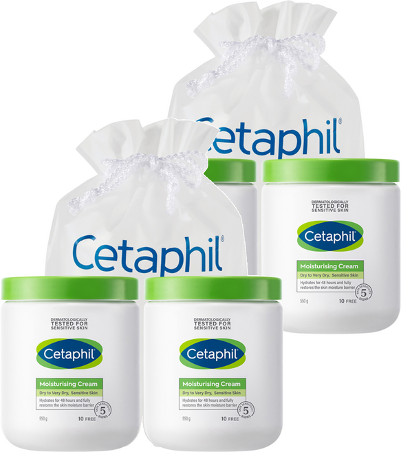 세타필 모이스춰라이징 크림 2p + 파우치, 550g, 2세트