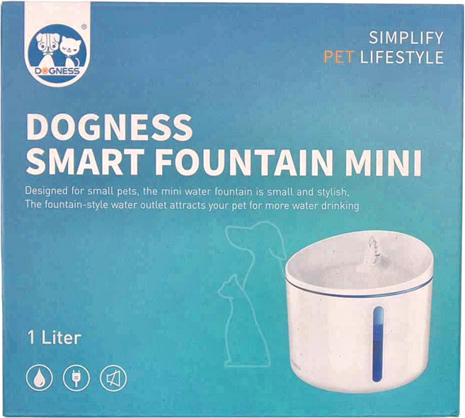 DOGNESS 多尼斯 自動飲水機MINI 143 x 128mm 1L, 白色, 1台
