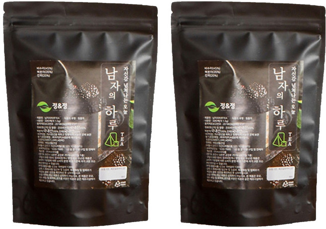 정앤정 남자의 하루 복분자차 삼각티백, 1.5g, 30개입, 2개