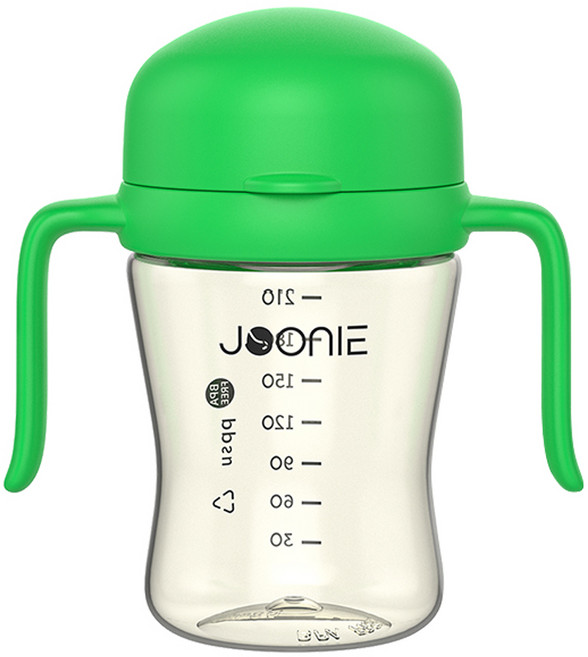 주니 유아용 뚜껑 일체형 2세대 자기주도컵, 210ml, 1개, 그린