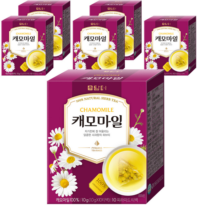 담터 캐모마일 삼각티백, 1g, 10개입, 6개