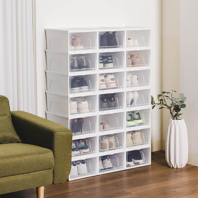 아이리스 신발정리함 대형 NSB-M340, 화이트, 2개