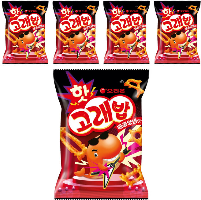 고래밥 핫 매콤양념맛, 56g, 5개