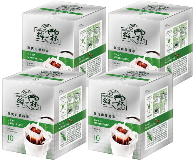 鮮一杯 珈优山曼特寧濾掛咖啡, 10g, 10包, 4盒
