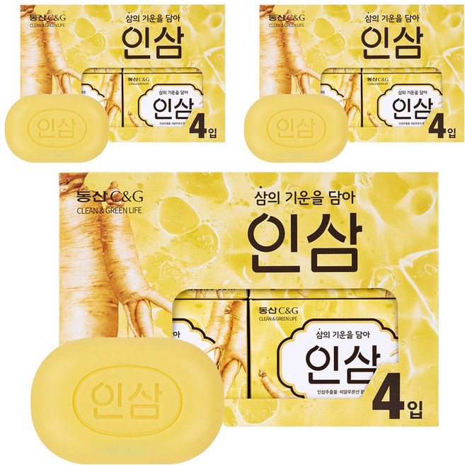 크리오 동산 C & G 인삼비누 인삼향, 90g, 12개입