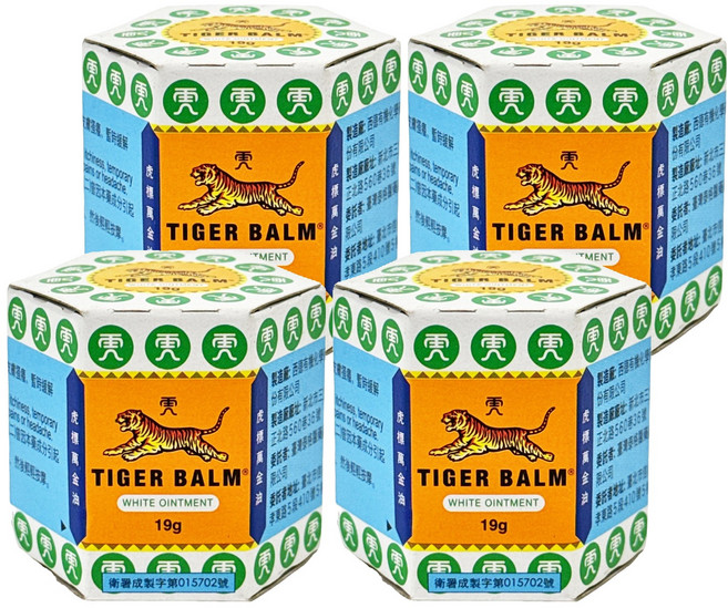 TIGER BALM 虎標 萬金油軟膏 白 19g, 4罐