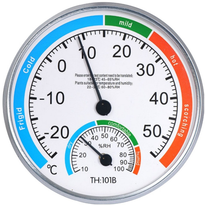 온트리 가정용 건식 습식 고정밀 온도계, 화이트, 1개