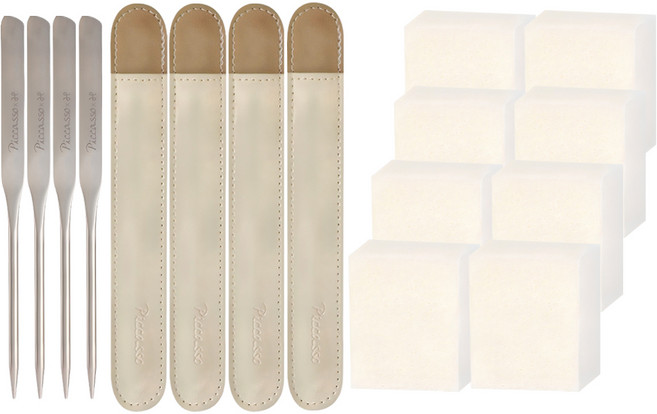 피카소 함경식 프리미엄 메이크업 스파츌라 기획세트, 혼합색상, 4개