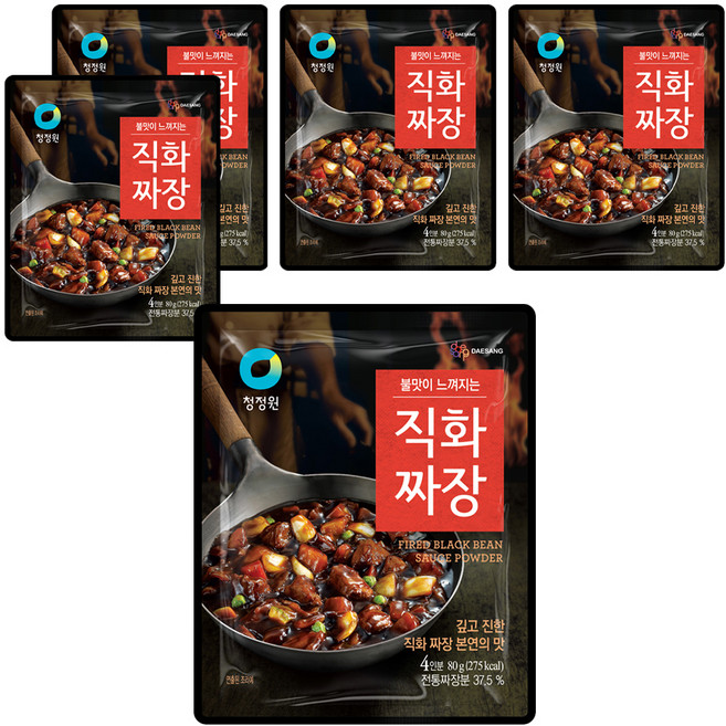 청정원 직화짜장 분말, 80g, 5개