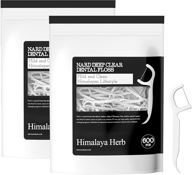 나드 딥클리어 덴탈 치실, 600개입, 2개
