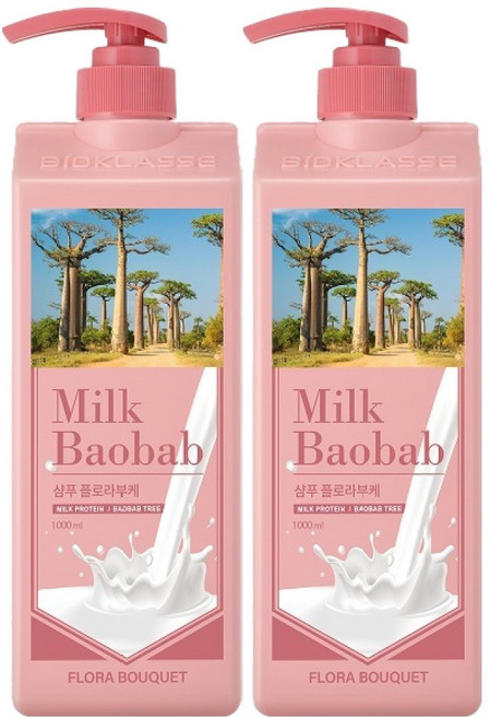 밀크바오밥 샴푸 플로라부케향, 1L, 2개