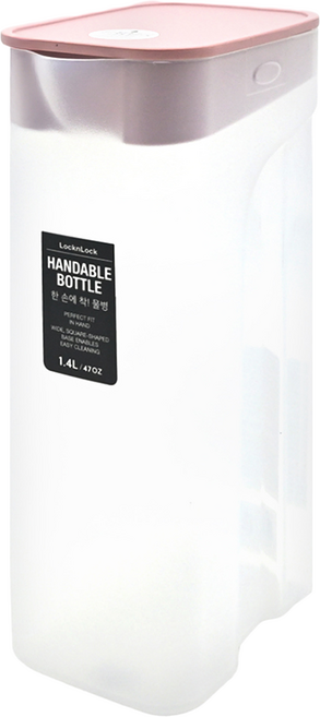 LocknLock 樂扣樂扣 時尚PP冷水壺, 粉紅色, 1.4L, 1個