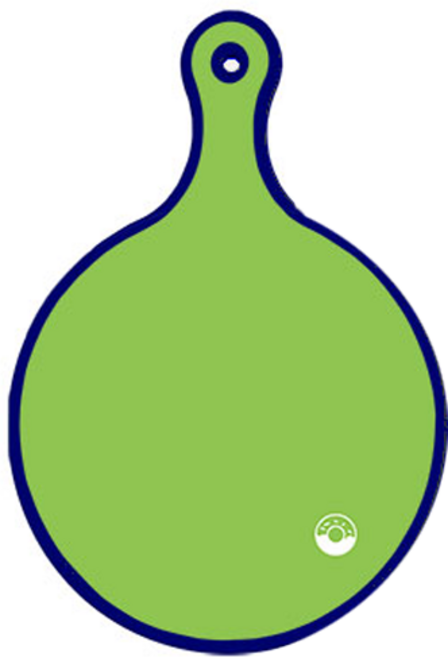 로엠디자인 블루에디션 양면 원형도마 라이트그린, 체리플라워, 1개