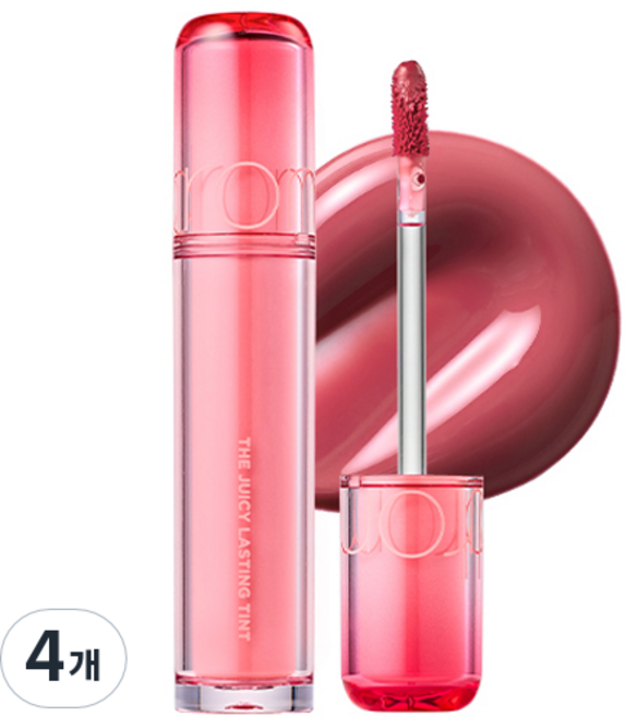 롬앤 더 쥬시 래스팅 틴트, 20 쥬쥬 피그, 4개