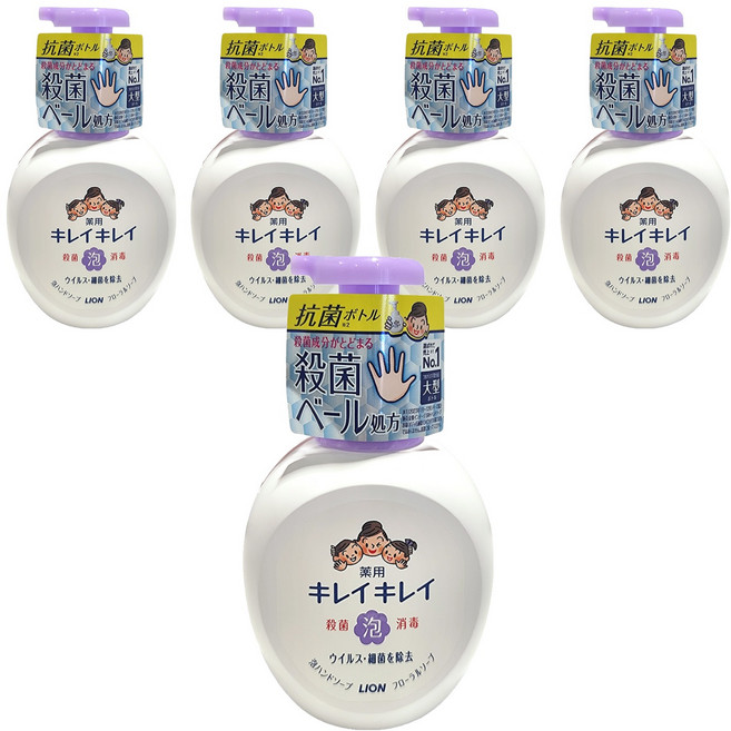 LION 獅王 趣淨 泡沫洗手慕斯, 500ml, 5件, 花香