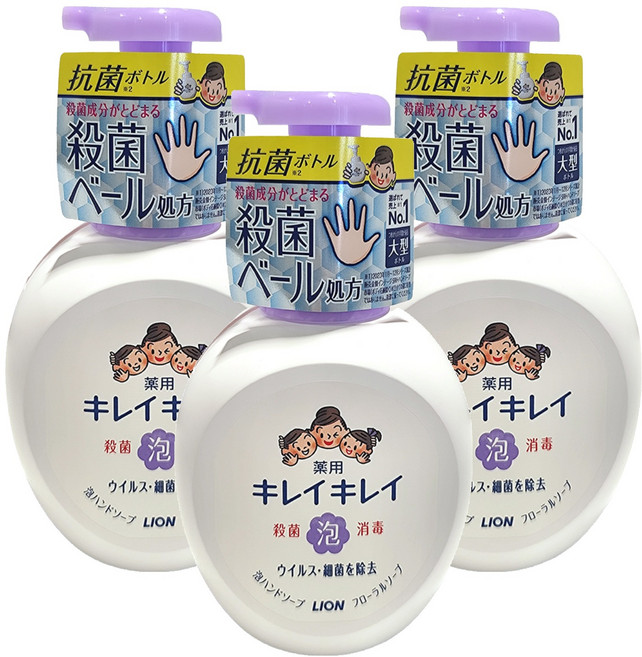 LION 獅王 趣淨 泡沫洗手慕斯, 500ml, 3件, 花香