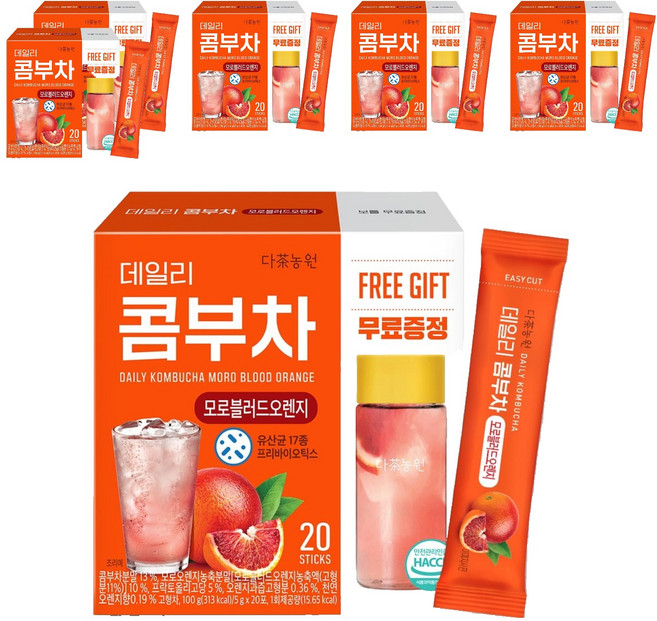 다농원 데일리 콤부차 모로블러드오렌지, 5g, 20개입, 6개