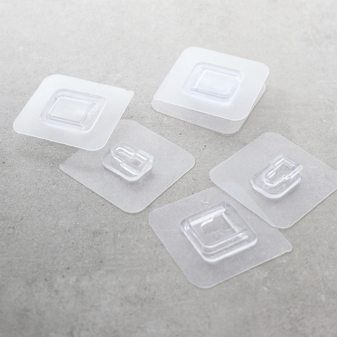 접착식 다용도 스티커 홀더, 투명, 10개