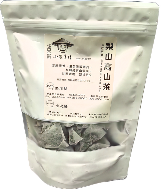 YOIIE 小農手作 山虹茶韻 梨山高山三角立體茶包, 3g, 25個, 1袋