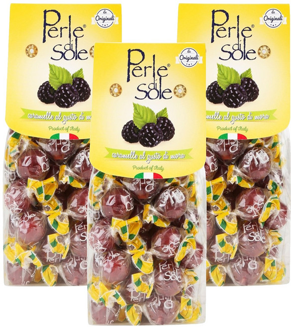 페를레디솔레 블랙베리맛 캔디, 200g, 3개