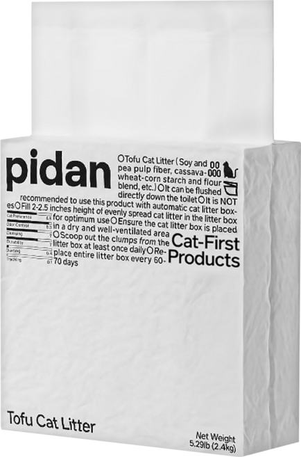 pidan 寵物貓砂 豆腐混合貓砂, 原味, 2.4kg, 1包
