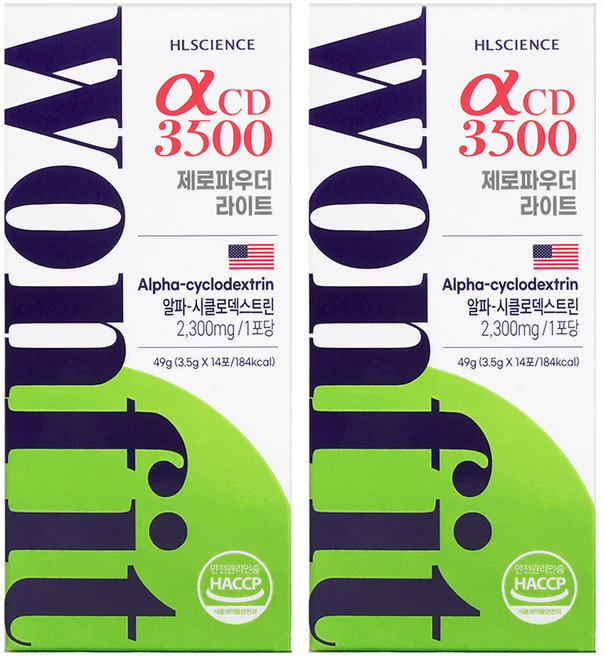 HL SCIENCE Zero Powder Light α-環糊精粉隨身包3500 檸檬口味, 2盒, 14條