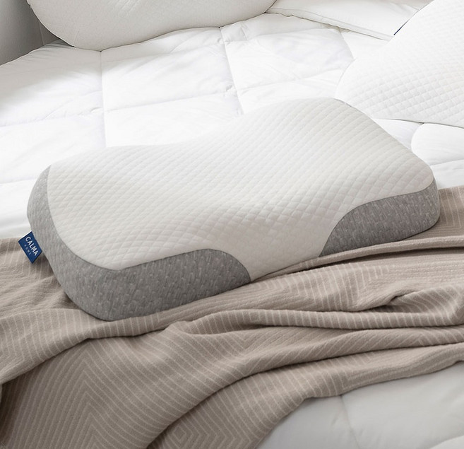 까르마 제네시스 S 메모리폼 클린 구름 베개, 화이트 + 그레이, 1개