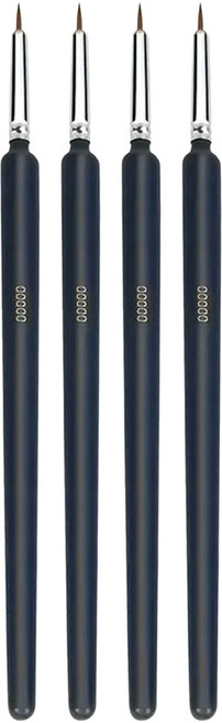 극세 브러시 붓 10, 00000호, 4개