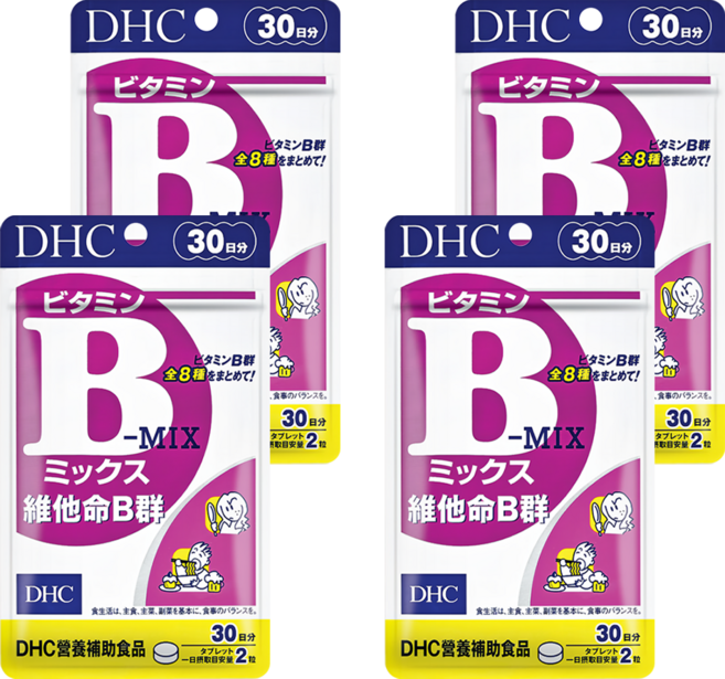 DHC 台灣公司貨 維他命B群 30日份, 60顆, 200mg, 4包