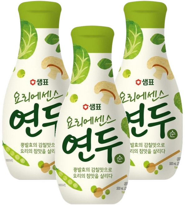 샘표 요리에센스 연두 순, 500ml, 3개