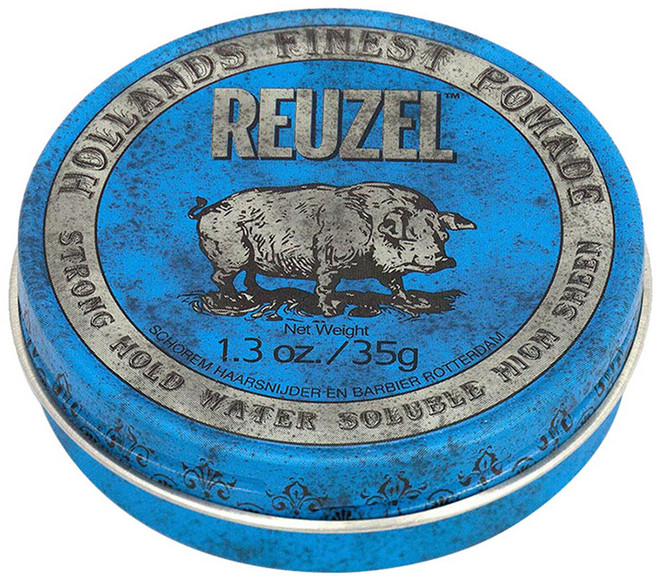 REUZEL藍豬超強水性髮油 Blue Pomade 輕鬆塑造男士油頭造型 1.3oz / 35g, 1罐