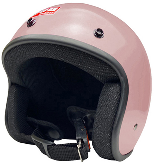 evo helmets 艾莉莎復古騎士安全帽 附冰絲面罩 顏色隨機, 法國粉