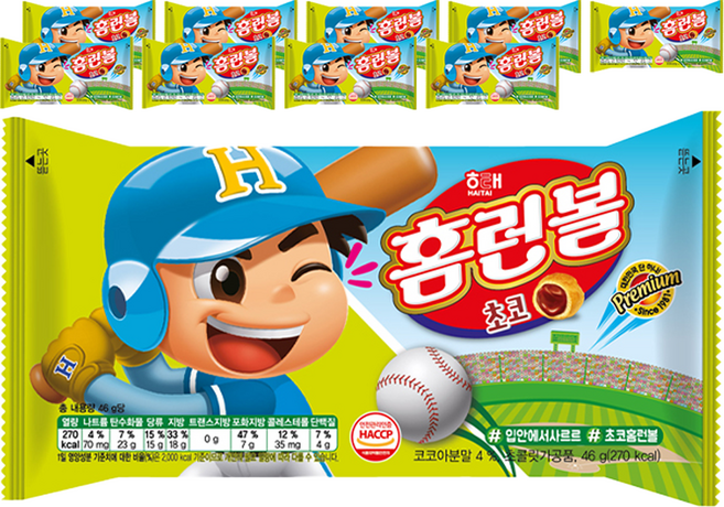 해태제과 홈런볼 초코, 46g, 10개