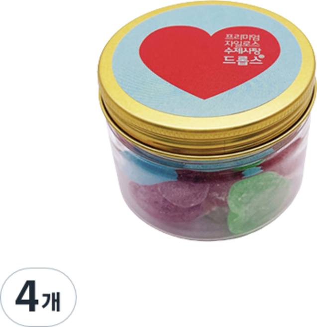 手工造型木糖 愛心款, 130g, 4罐